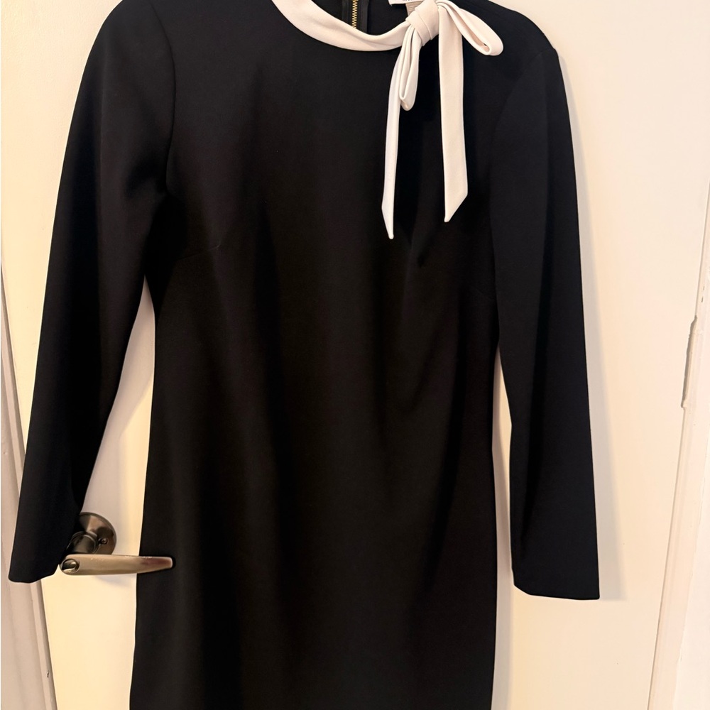 Calvin Klein Black Dress with White Bow